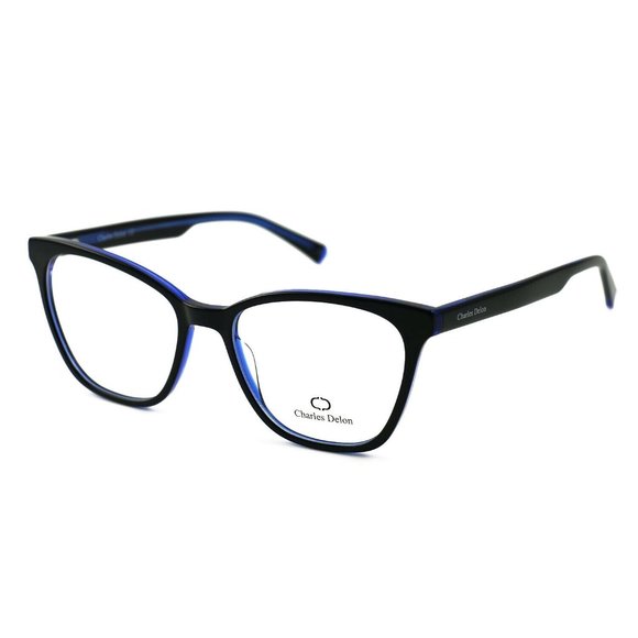 Charles Delon Cat Eye Women Black/Blue Frame - Picture 1 of 6